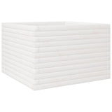 Garden Planter White 70x70x45.5 cm Solid Wood Pine