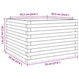 Garden Planter 70x70x45.5 cm Impregnated Wood Pine