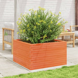 Garden Planter Wax Brown 80x80x45.5 cm Solid Wood Pine