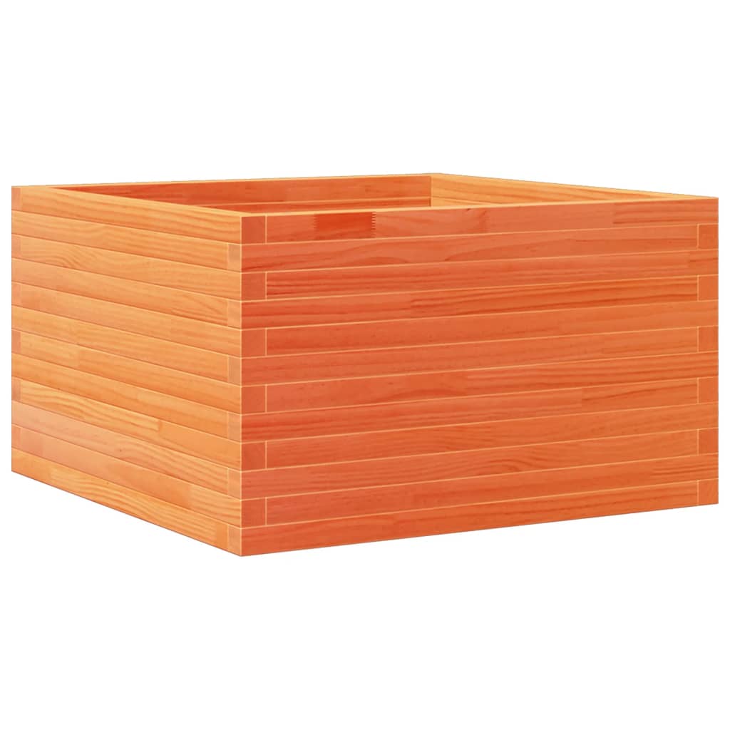 Garden Planter Wax Brown 80x80x45.5 cm Solid Wood Pine