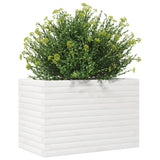 Garden Planter White 70x40x45.5 cm Solid Wood Pine