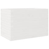 Garden Planter White 70x40x45.5 cm Solid Wood Pine