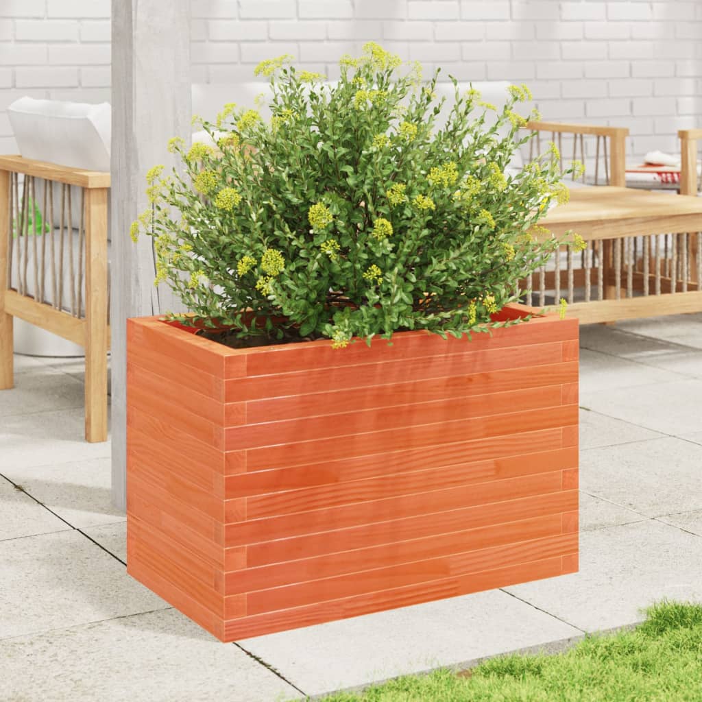 Garden Planter Wax Brown 70x40x45.5 cm Solid Wood Pine