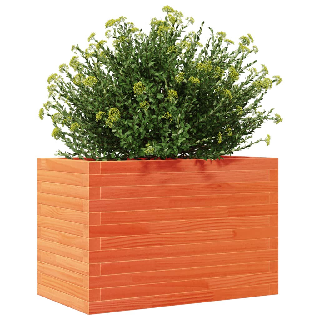 Garden Planter Wax Brown 70x40x45.5 cm Solid Wood Pine