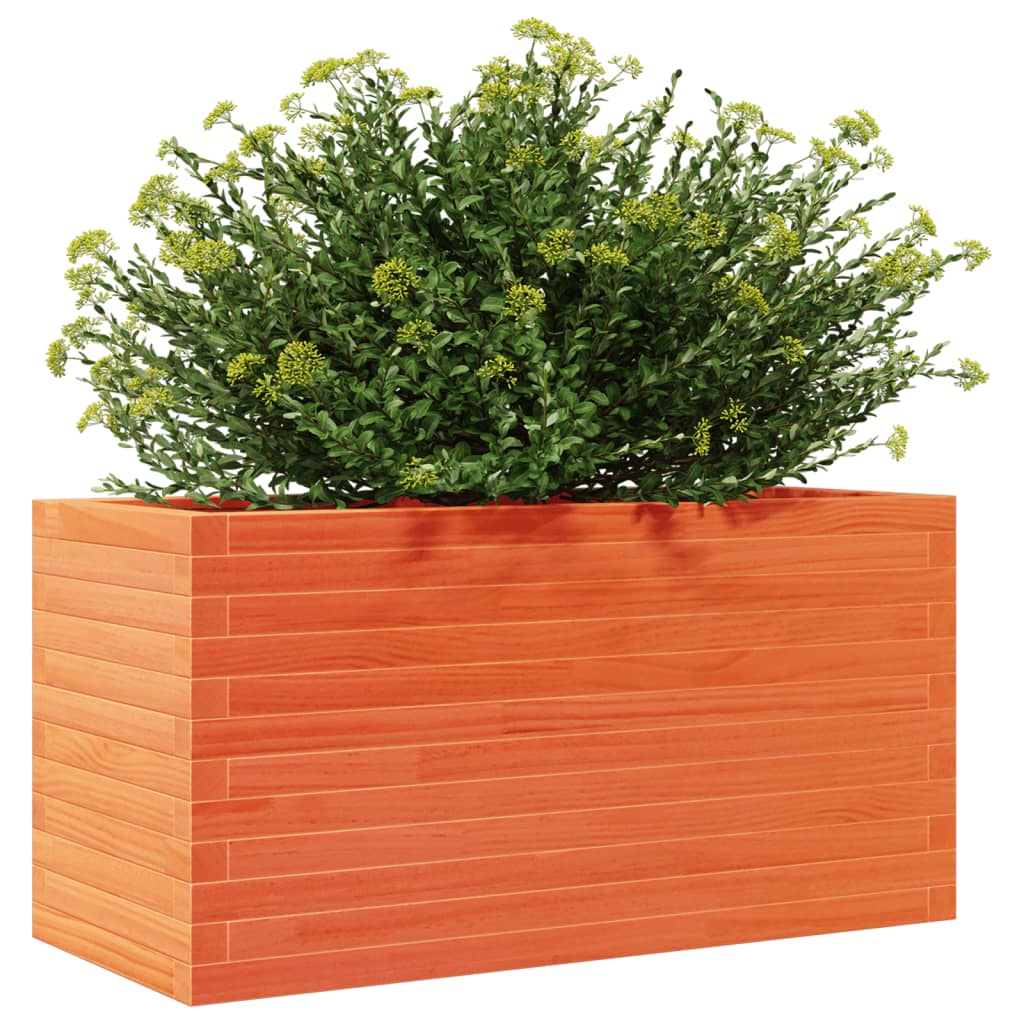 Garden Planter Wax Brown 90x40x45.5 cm Solid Wood Pine