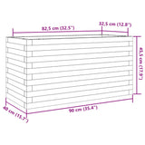 Garden Planter 90x40x45.5 cm Impregnated Wood Pine