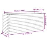 Garden Planter 110x40x45.5 cm Solid Wood Pine