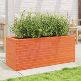 Garden Planter Wax Brown 110x40x45.5 cm Solid Wood Pine