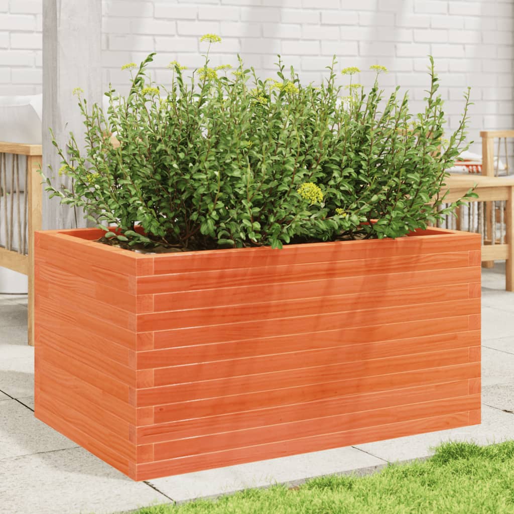 Garden Planter Wax Brown 90x60x45.5 cm Solid Wood Pine