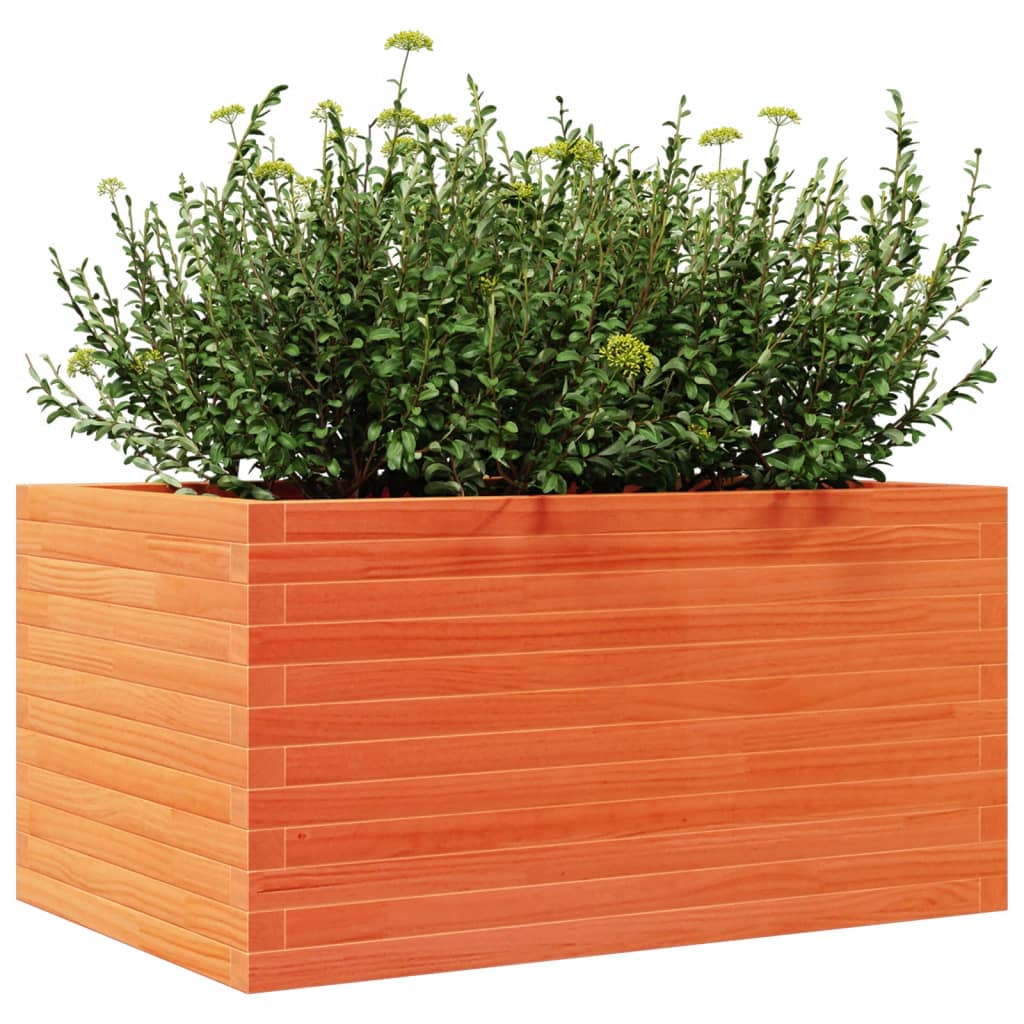 Garden Planter Wax Brown 90x60x45.5 cm Solid Wood Pine