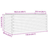 Garden Planter 110x60x45.5 cm Solid Wood Pine