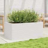 Garden Planter White 110x60x45.5 cm Solid Wood Pine