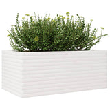 Garden Planter White 110x60x45.5 cm Solid Wood Pine