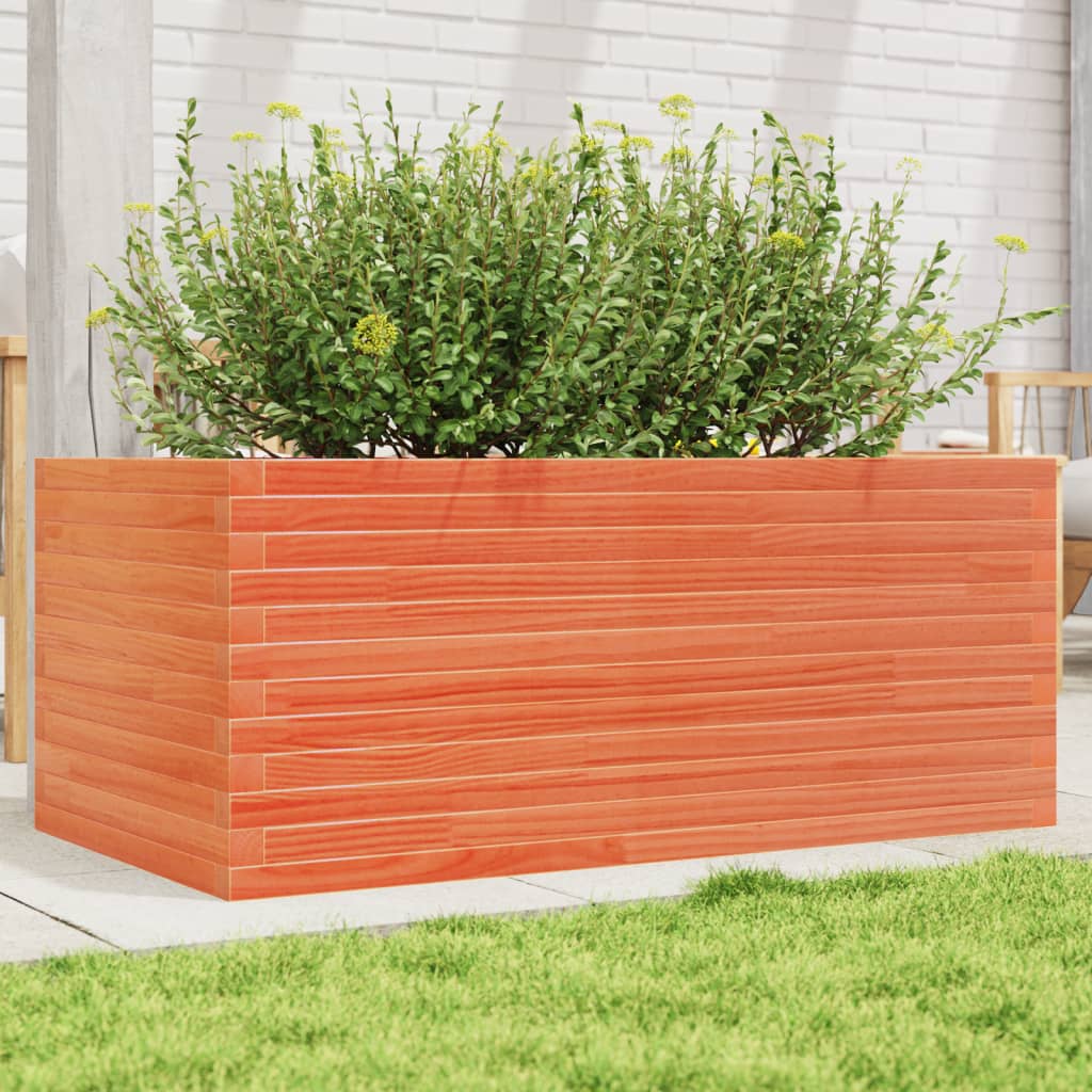 Garden Planter Wax Brown 110x60x45.5 cm Solid Wood Pine