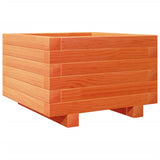 Garden Planter Wax Brown 40x40x26.5 cm Solid Wood Pine