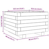 Garden Planter Wax Brown 40x40x26.5 cm Solid Wood Pine