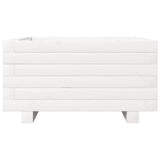 Garden Planter White 50x50x26.5 cm Solid Wood Pine