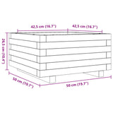 Garden Planter White 50x50x26.5 cm Solid Wood Pine