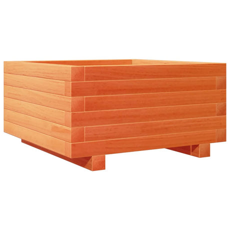 Garden Planter Wax Brown 50x50x26.5 cm Solid Wood Pine