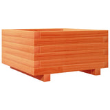 Garden Planter Wax Brown 50x50x26.5 cm Solid Wood Pine