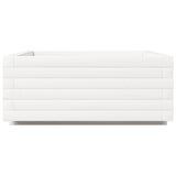 Garden Planter White 60x60x26.5 cm Solid Wood Pine