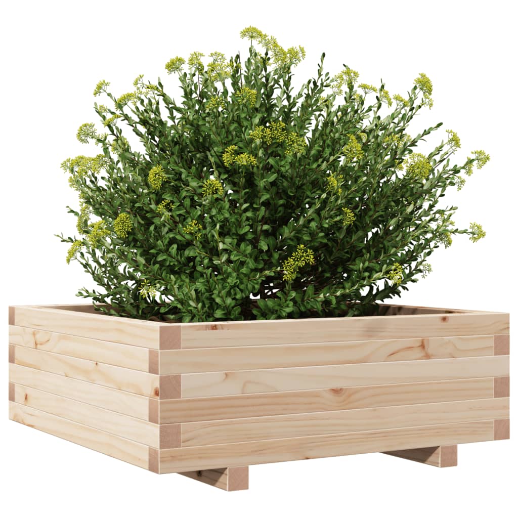 Garden Planter 70x70x26.5 cm Solid Wood Pine