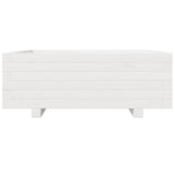 Garden Planter White 70x70x26.5 cm Solid Wood Pine