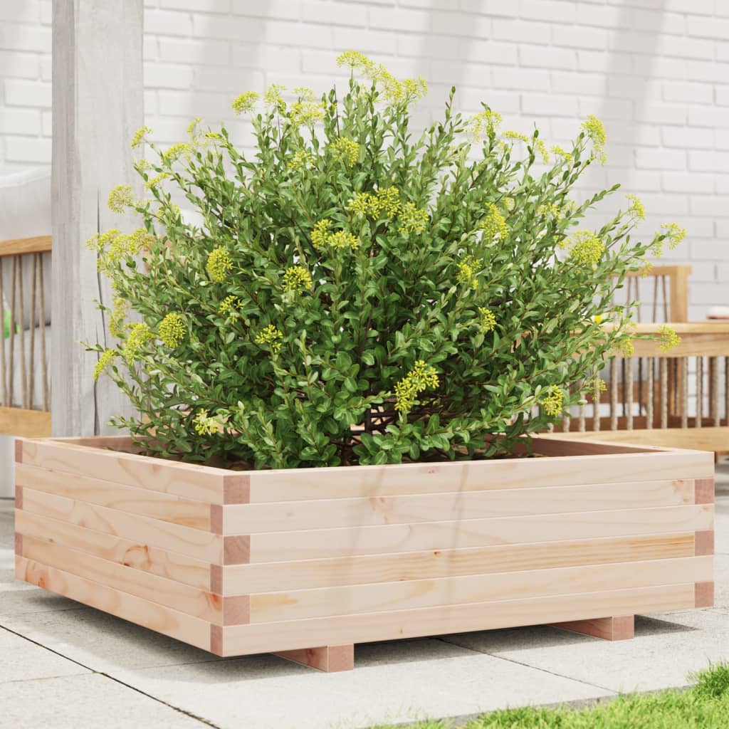 Garden Planter 80x80x26.5 cm Solid Wood Pine