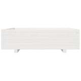 Garden Planter White 90x90x26.5 cm Solid Wood Pine