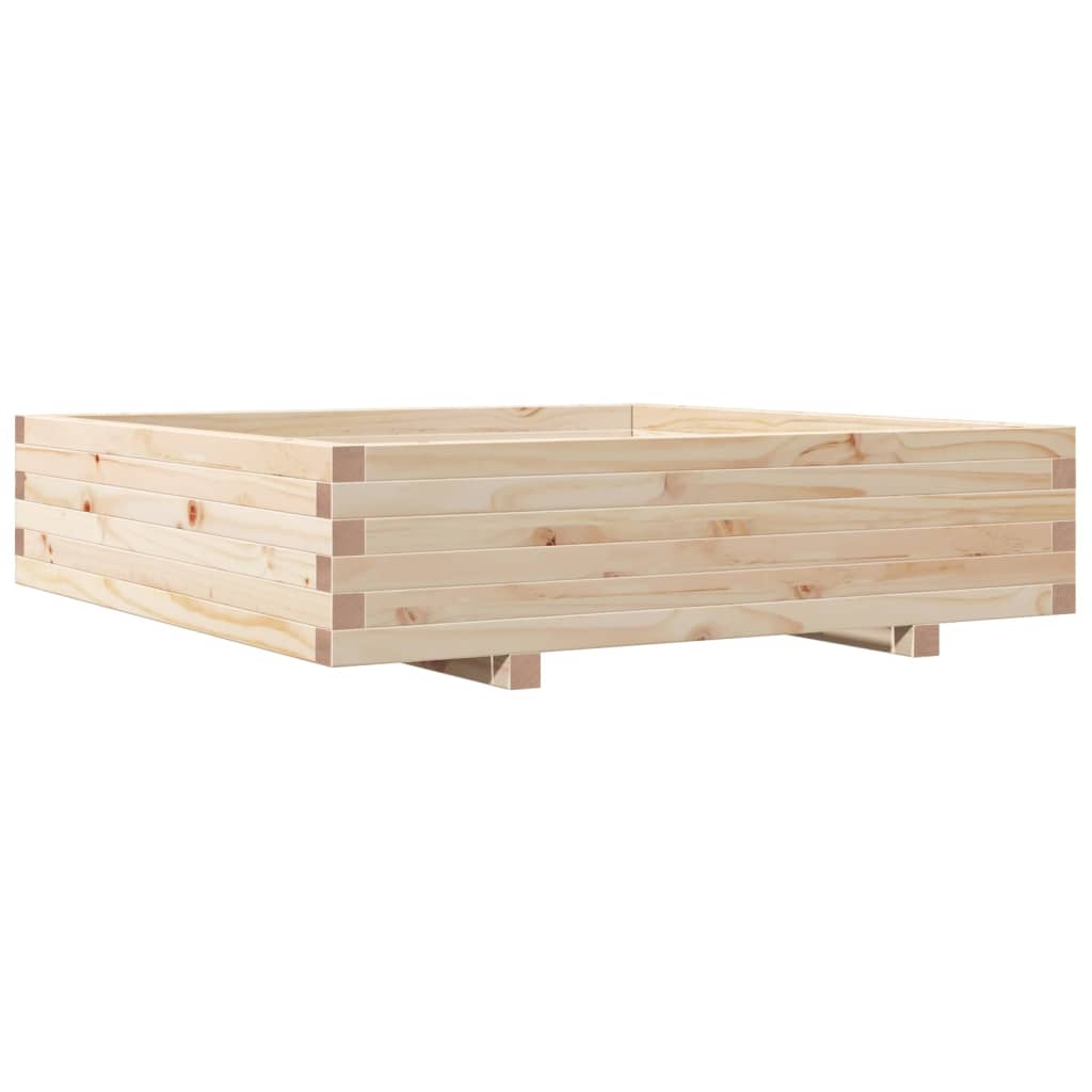 Garden Planter 100x100x26.5 cm Solid Wood Pine