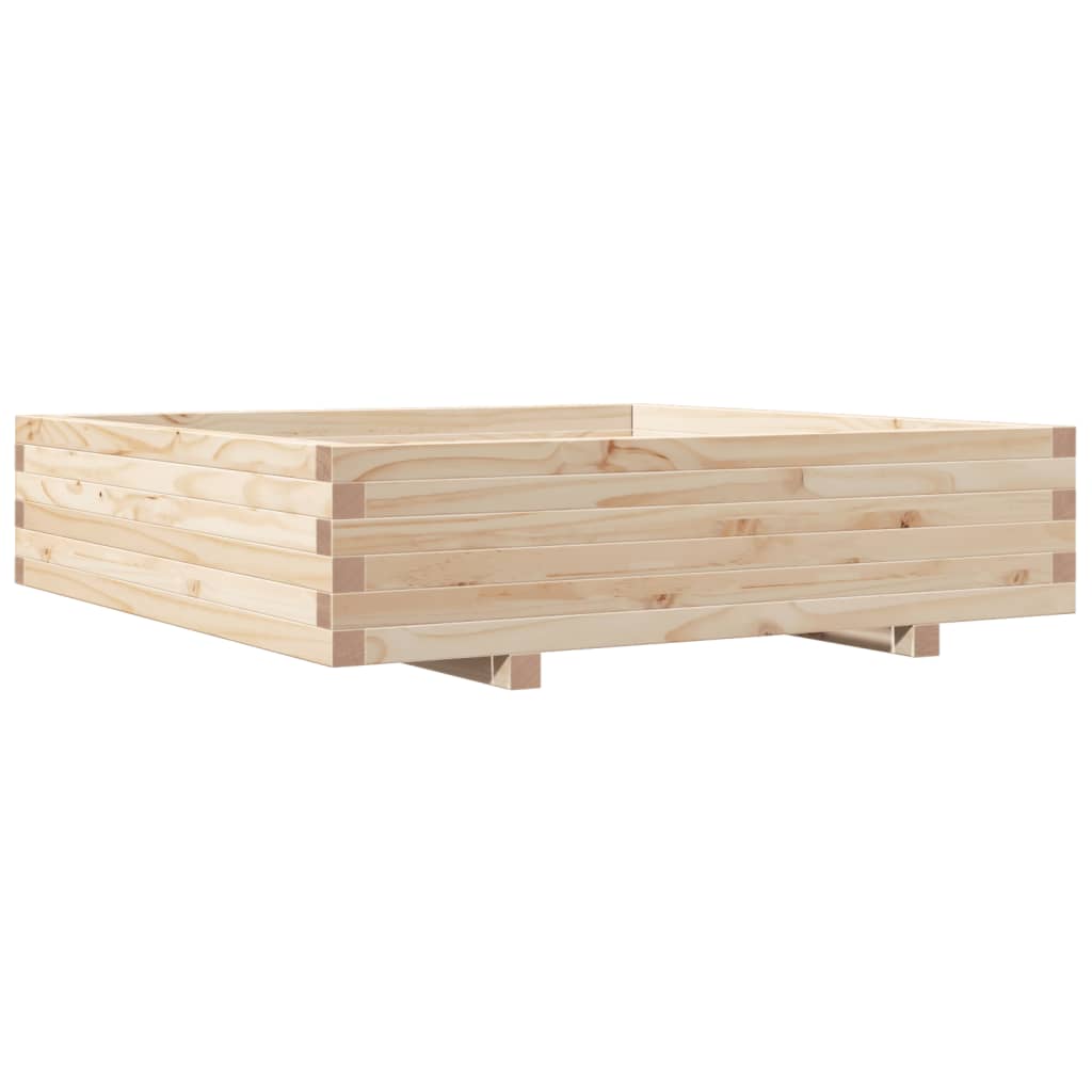 Garden Planter 100x100x26.5 cm Solid Wood Pine