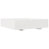 Garden Planter White 100x100x26.5 cm Solid Wood Pine