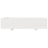 Garden Planter White 100x100x26.5 cm Solid Wood Pine