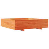 Garden Planter Wax Brown 100x100x26.5 cm Solid Wood Pine