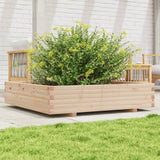 Garden Planter 110x110x26.5 cm Solid Wood Pine