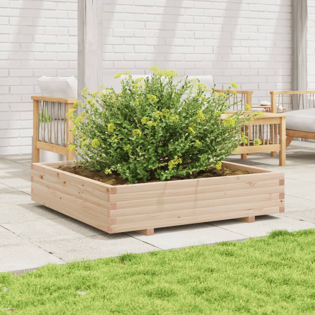 Garden Planter 110x110x26.5 cm Solid Wood Pine