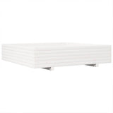 Garden Planter White 110x110x26.5 cm Solid Wood Pine