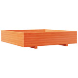 Garden Planter Wax Brown 110x110x26.5 cm Solid Wood Pine