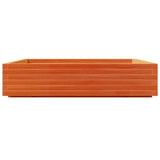Garden Planter Wax Brown 110x110x26.5 cm Solid Wood Pine