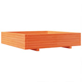 Garden Planter Wax Brown 110x110x26.5 cm Solid Wood Pine