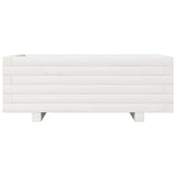 Garden Planter White 70x40x26.5 cm Solid Wood Pine