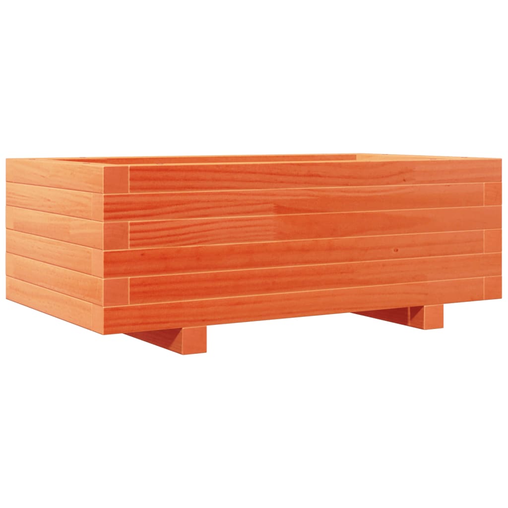 Garden Planter Wax Brown 70x40x26.5 cm Solid Wood Pine