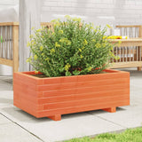 Garden Planter Wax Brown 70x40x26.5 cm Solid Wood Pine