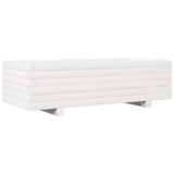 Garden Planter White 90x40x26.5 cm Solid Wood Pine