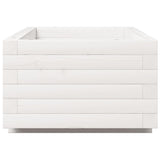 Garden Planter White 90x40x26.5 cm Solid Wood Pine