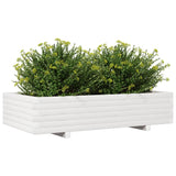 Garden Planter White 110x60x26.5 cm Solid Wood Pine