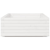 Garden Planter White 110x60x26.5 cm Solid Wood Pine