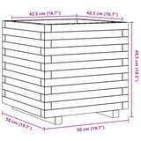 Garden Planter 50x50x49.5 cm Solid Wood Pine