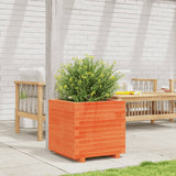 Garden Planter Wax Brown 50x50x49.5 cm Solid Wood Pine