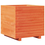 Garden Planter Wax Brown 50x50x49.5 cm Solid Wood Pine